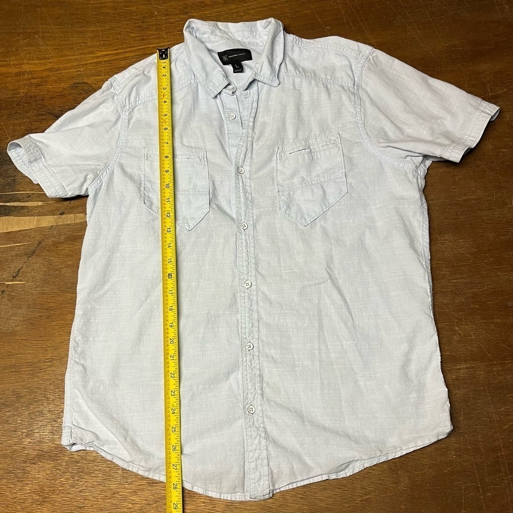 International Concepts Button Down Shirt - Light Blue - Mens Size Large